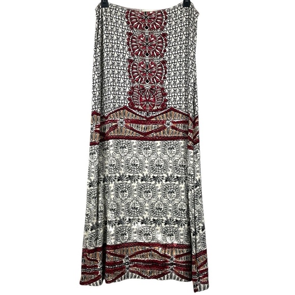 Max Studio Patterned Maxi Skirt Size Large - Picture 1 of 9